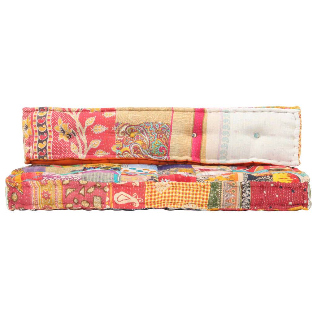vidaXL Palettensofa-Auflage Mehrfarbig Stoff Patchwork