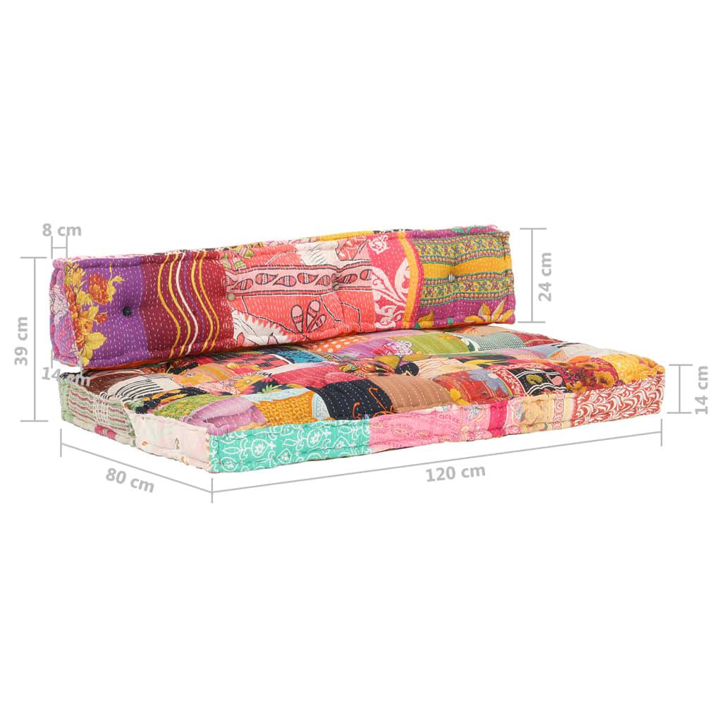 vidaXL Palettensofa-Auflage Mehrfarbig Stoff Patchwork