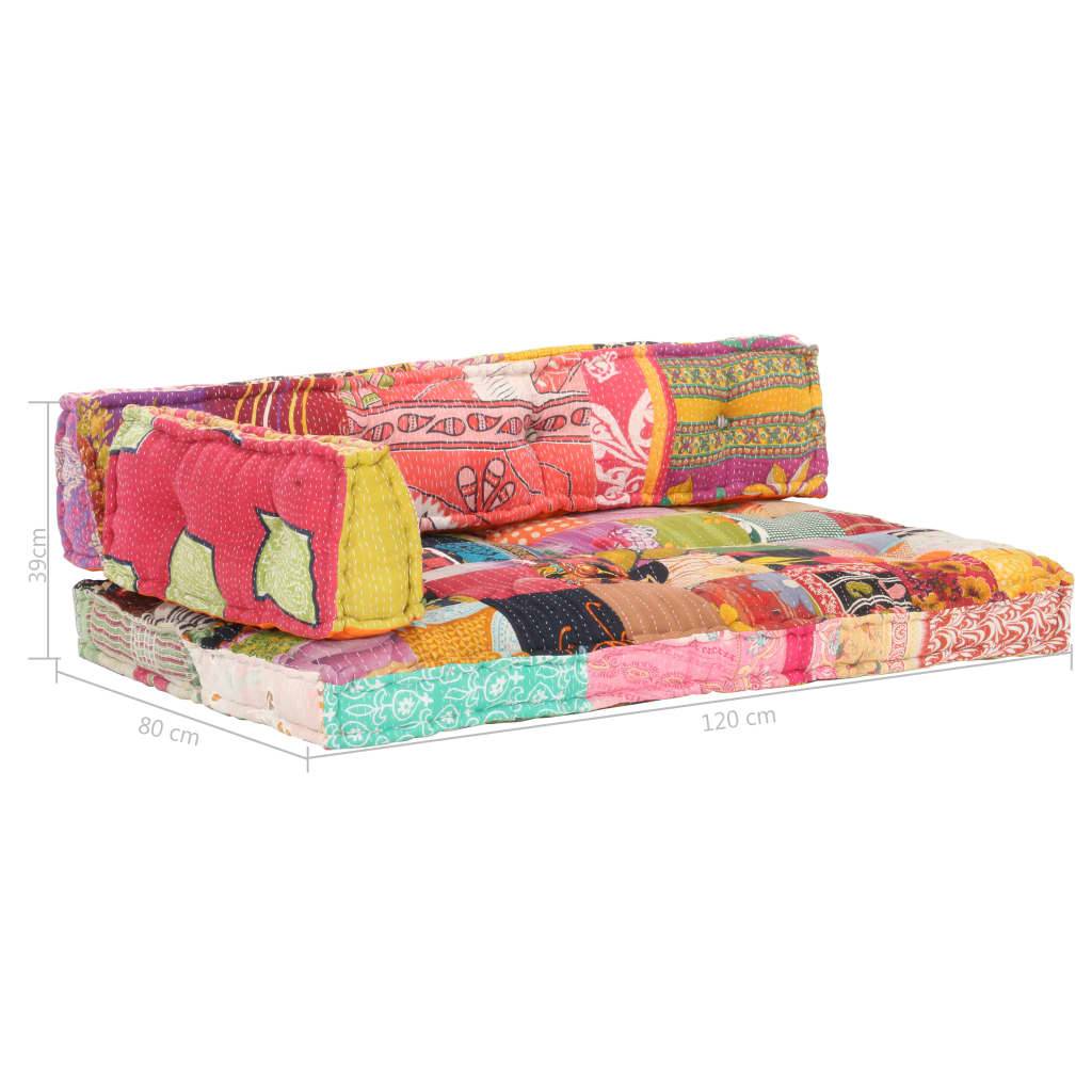 vidaXL Palettensofa-Auflage Mehrfarbig Stoff Patchwork