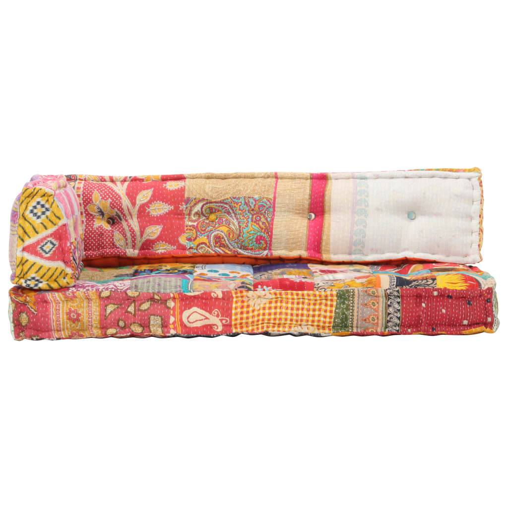 vidaXL Palettensofa-Auflage Mehrfarbig Stoff Patchwork