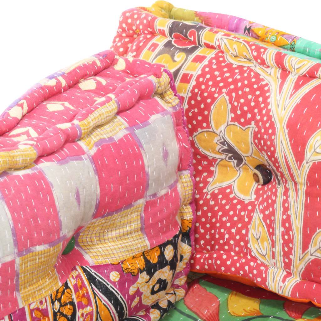 vidaXL Palettensofa-Auflage Mehrfarbig Stoff Patchwork