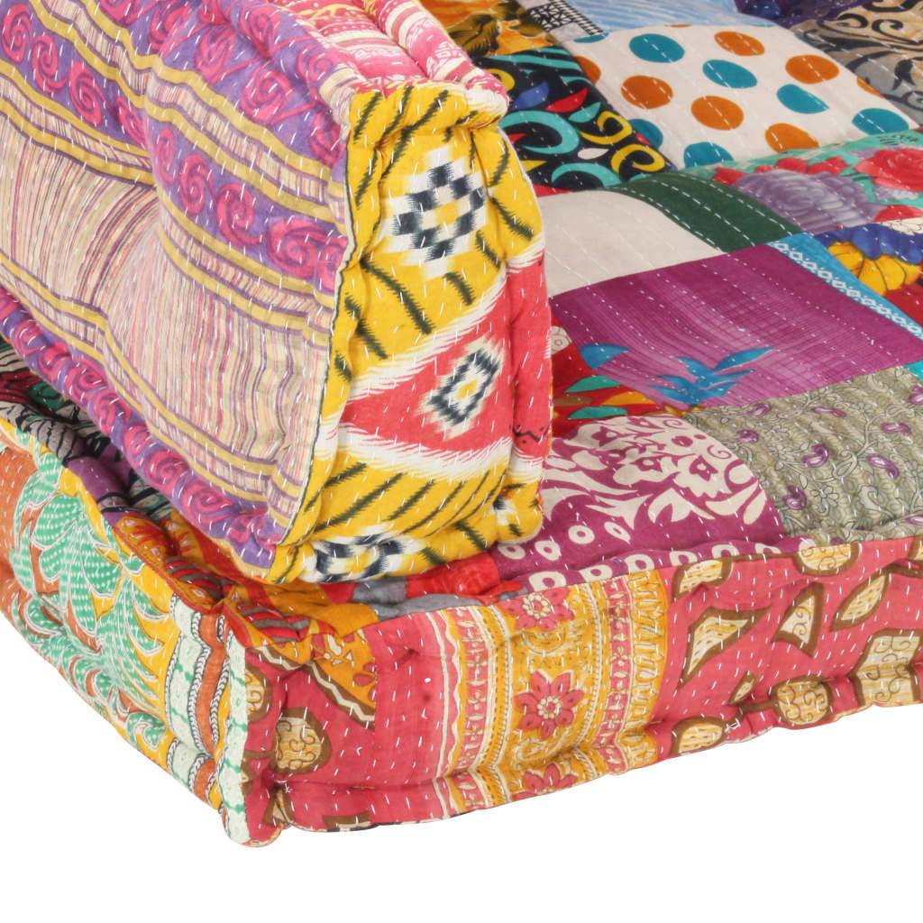 vidaXL Palettensofa-Auflage Mehrfarbig Stoff Patchwork