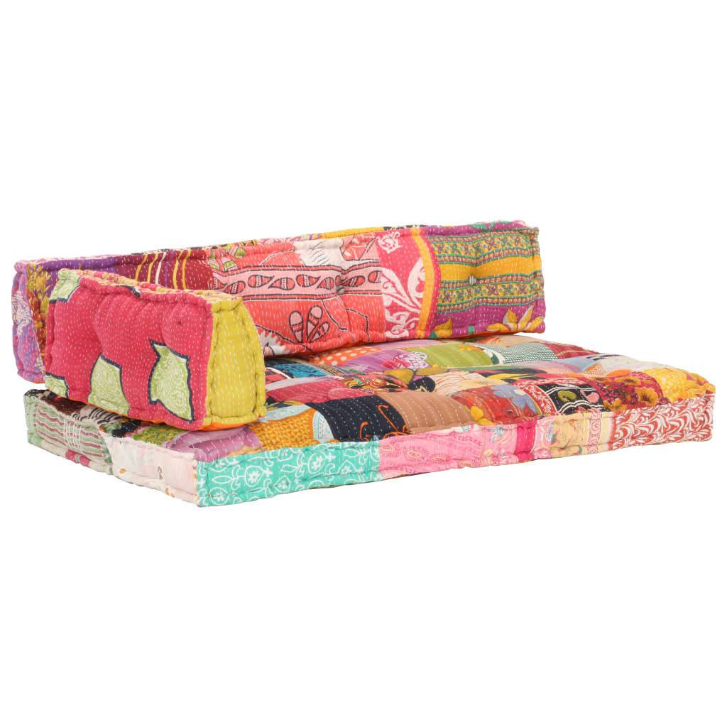 vidaXL Palettensofa-Auflage Mehrfarbig Stoff Patchwork