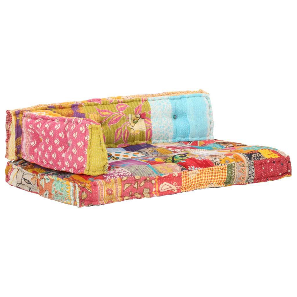 vidaXL Palettensofa-Auflage Mehrfarbig Stoff Patchwork