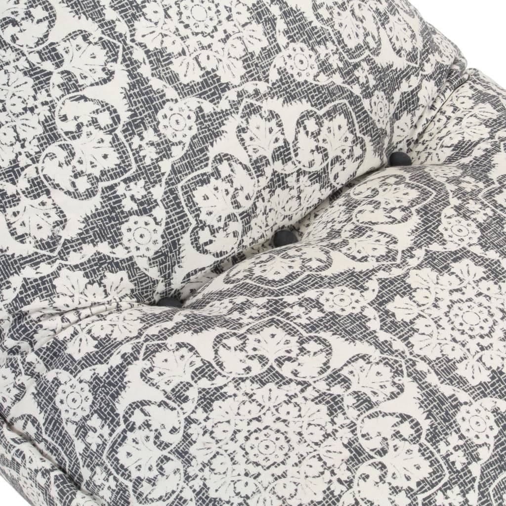 vidaXL Beanbag Hellgrau Stoff Patchwork