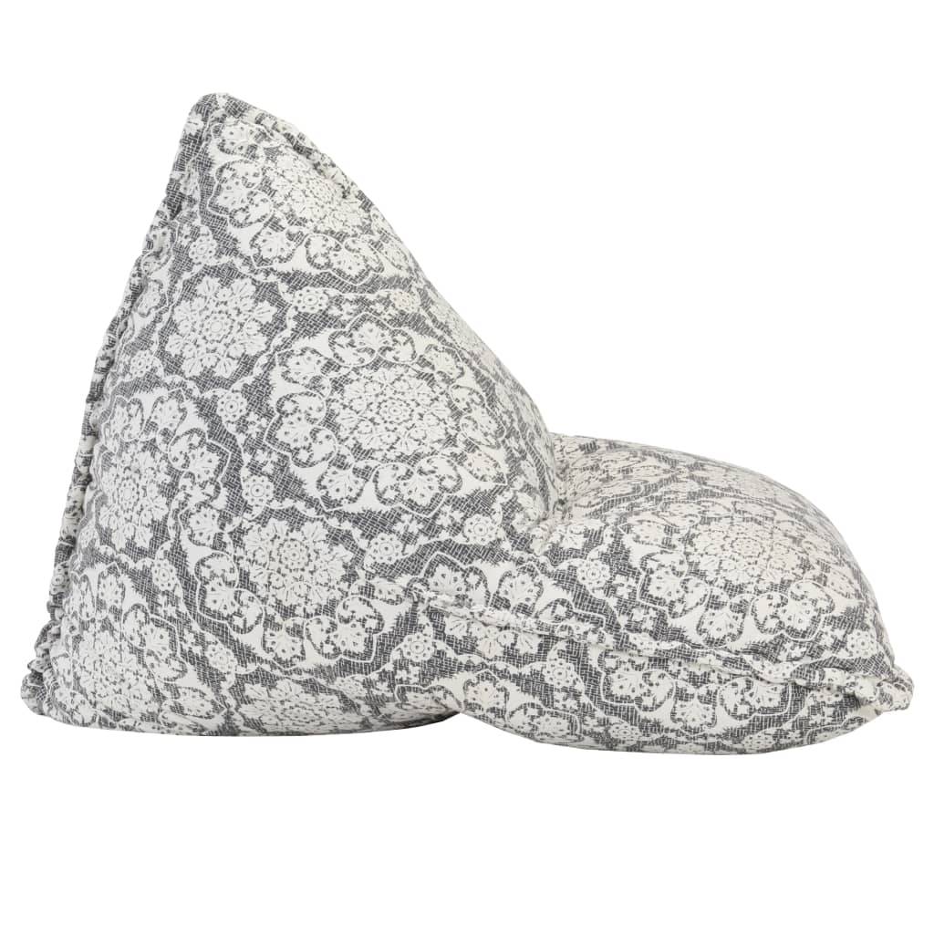 vidaXL Beanbag Hellgrau Stoff Patchwork