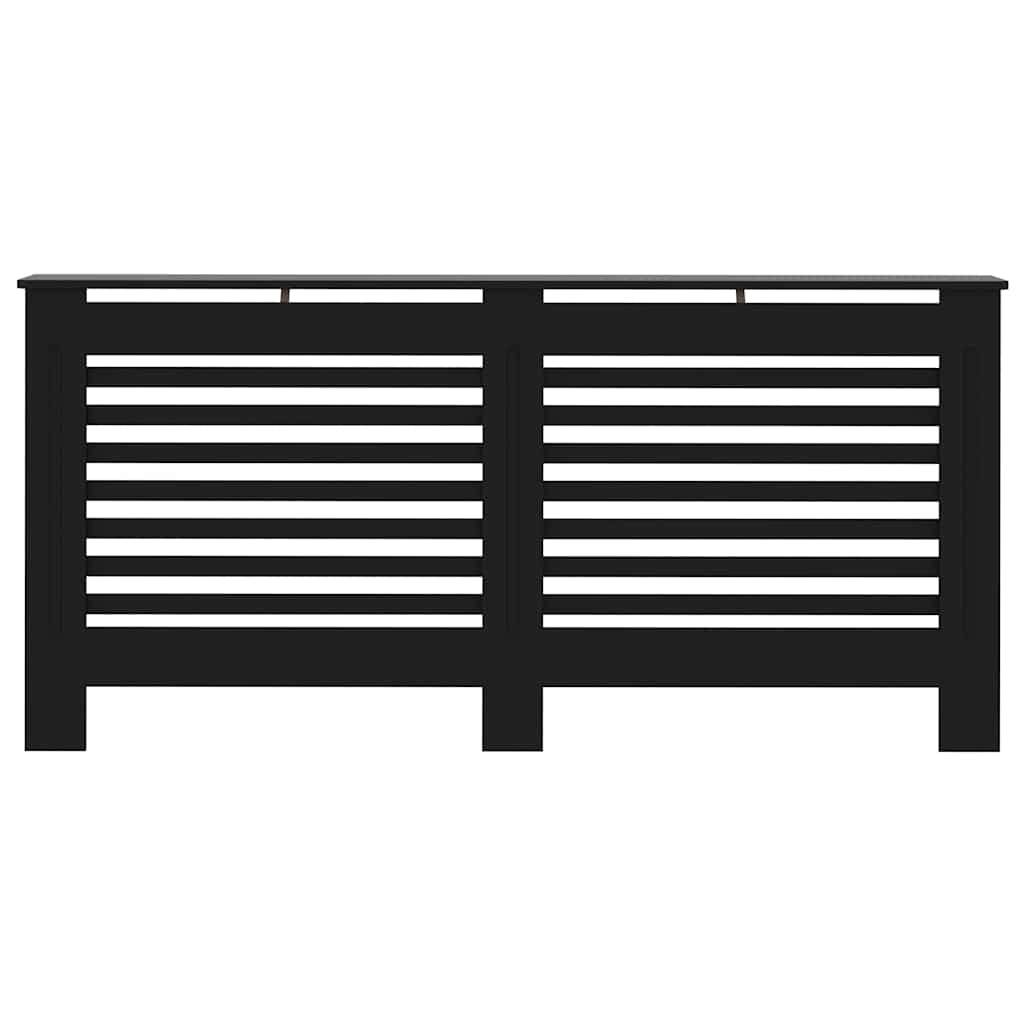 vidaXL Heizkörperverkleidung Schwarz 172x19x81,5 cm MDF