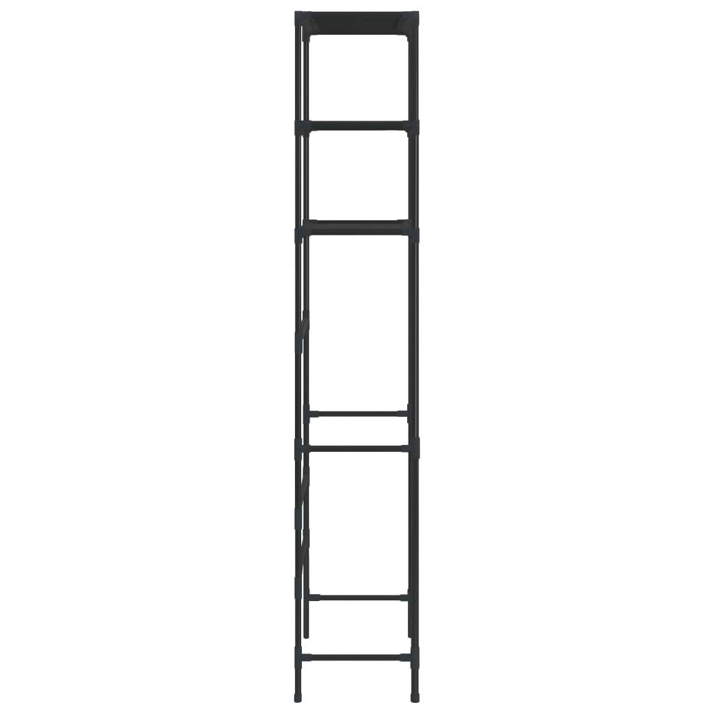 vidaXL Waschmaschinenregal 3 Ablagen Schwarz 69x28x169 cm