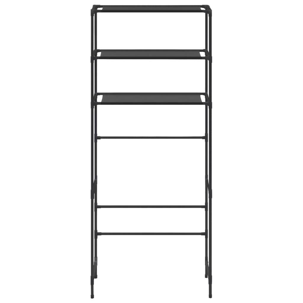 vidaXL Waschmaschinenregal 3 Ablagen Schwarz 69x28x169 cm
