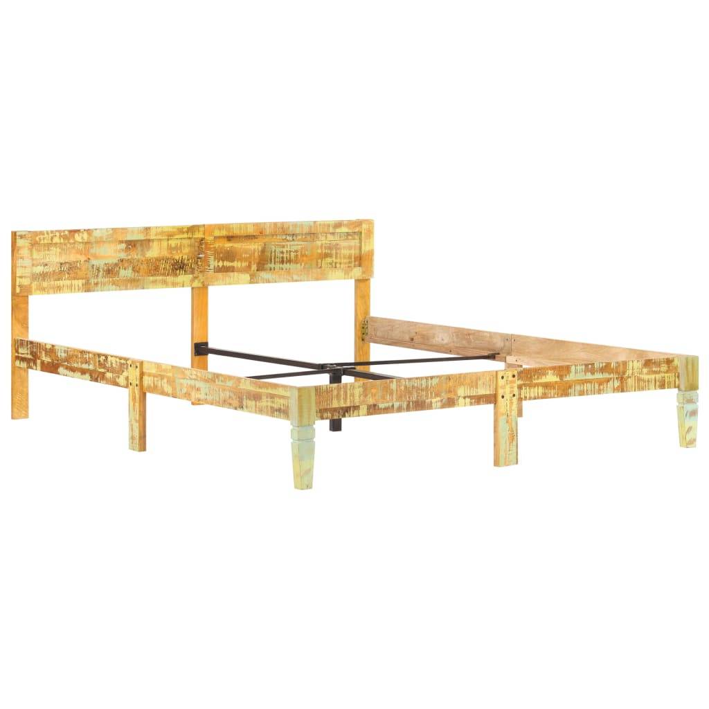 vidaXL Massivholzbett Altholz 180x200 cm