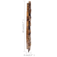 vidaXL Wandspiegel 40 cm Teak Rund vidaXL Wandspiegel 40 cm Teak Rund