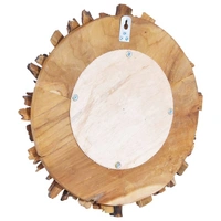 vidaXL Wandspiegel 40 cm Teak Rund vidaXL Wandspiegel 40 cm Teak Rund