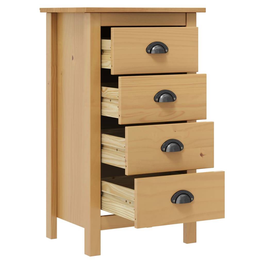 vidaXL Sideboard Hill 46x35x80 cm Massivholz Kiefer