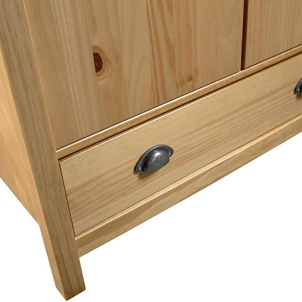 vidaXL Kleiderschrank mit 2 Türen Hill 89x50x170 cm Massivholz Kiefer