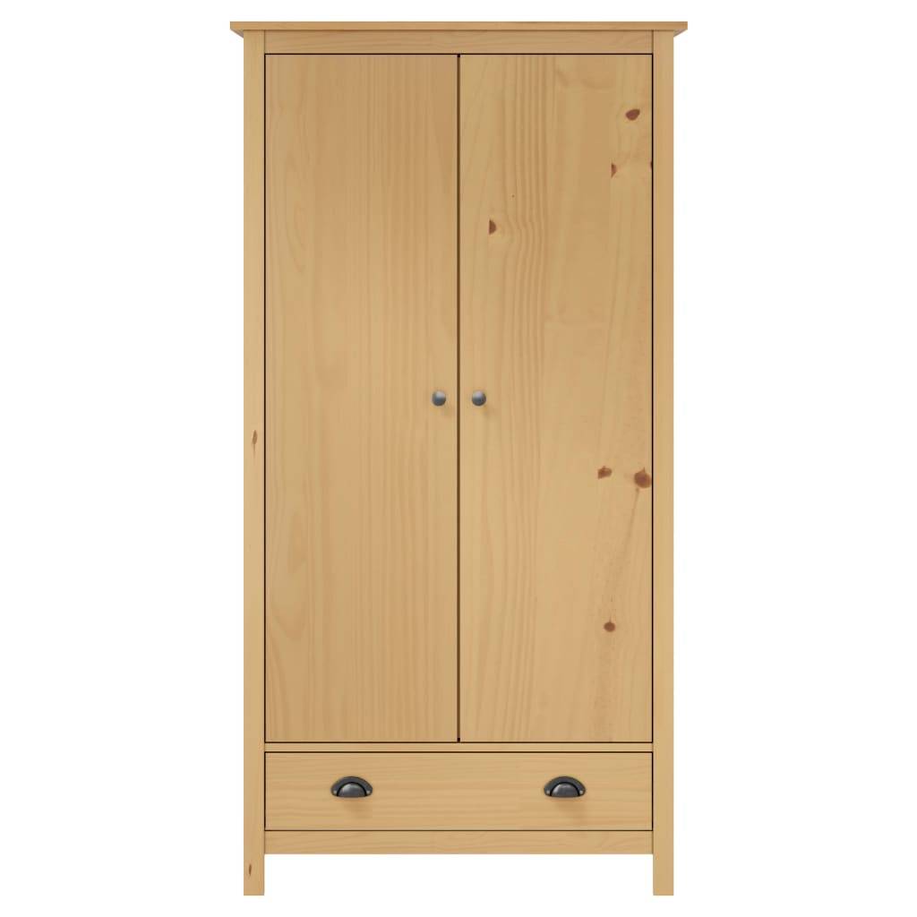 vidaXL Kleiderschrank mit 2 Türen Hill 89x50x170 cm Massivholz Kiefer