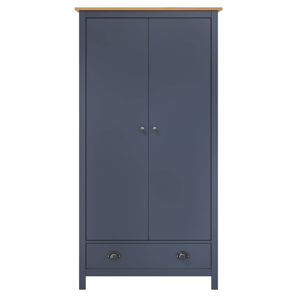 vidaXL Kleiderschrank mit 2 Türen Hill Grau 89x50x170 cm Kiefernholz