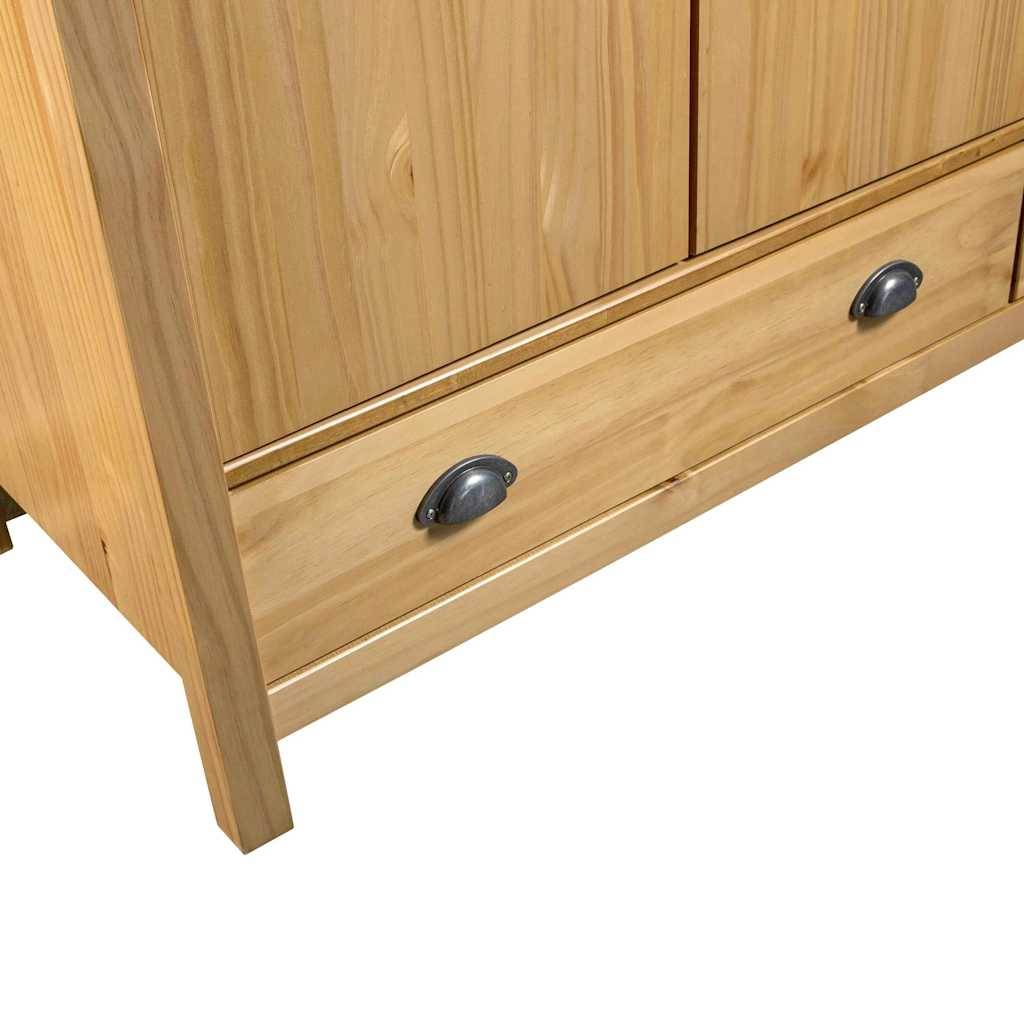 vidaXL Kleiderschrank mit 3 Türen Hill 127x50x170cm Massivholz Kiefer