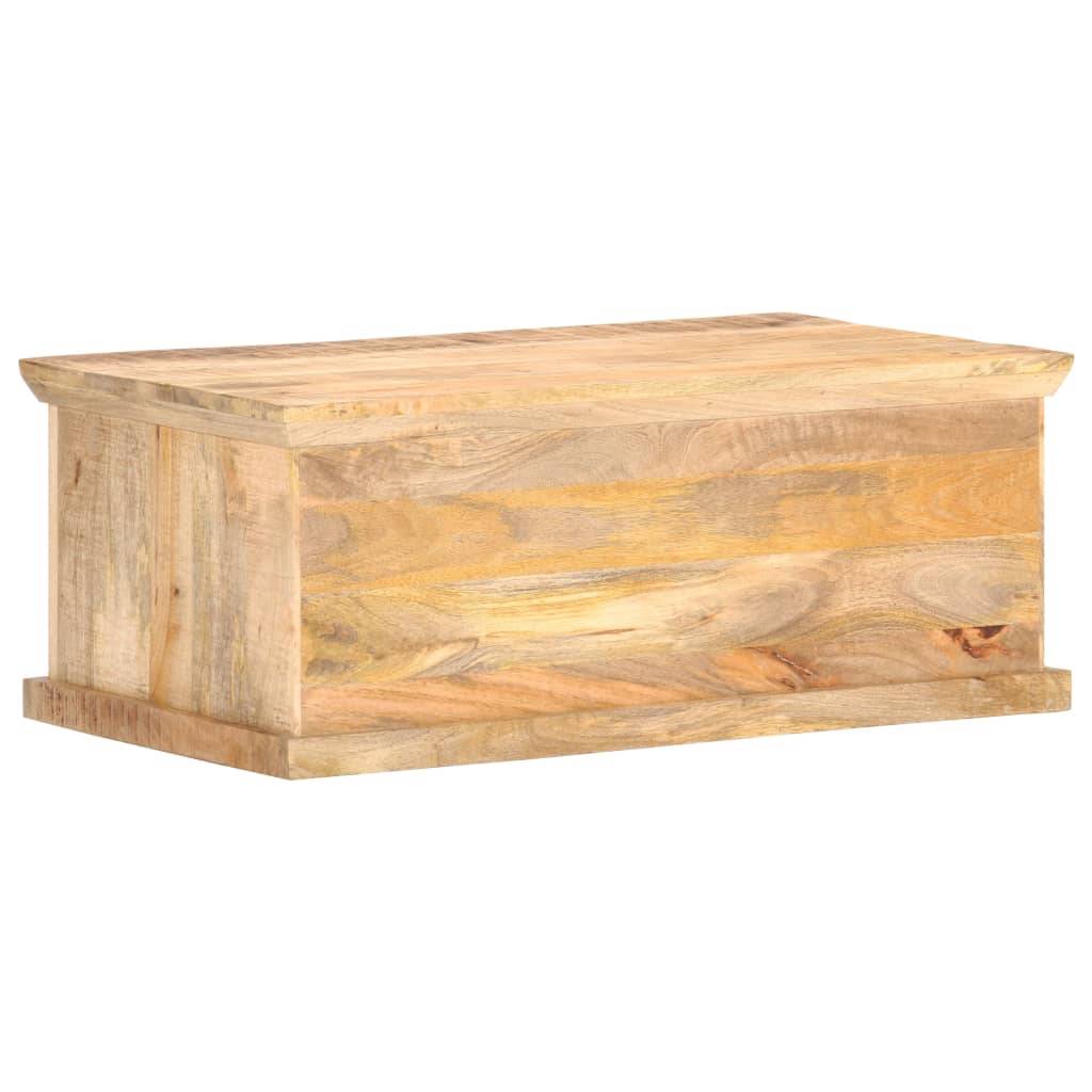 vidaXL Couchtisch 90x50x35 cm Massivholz Mango und Naturgeflecht
