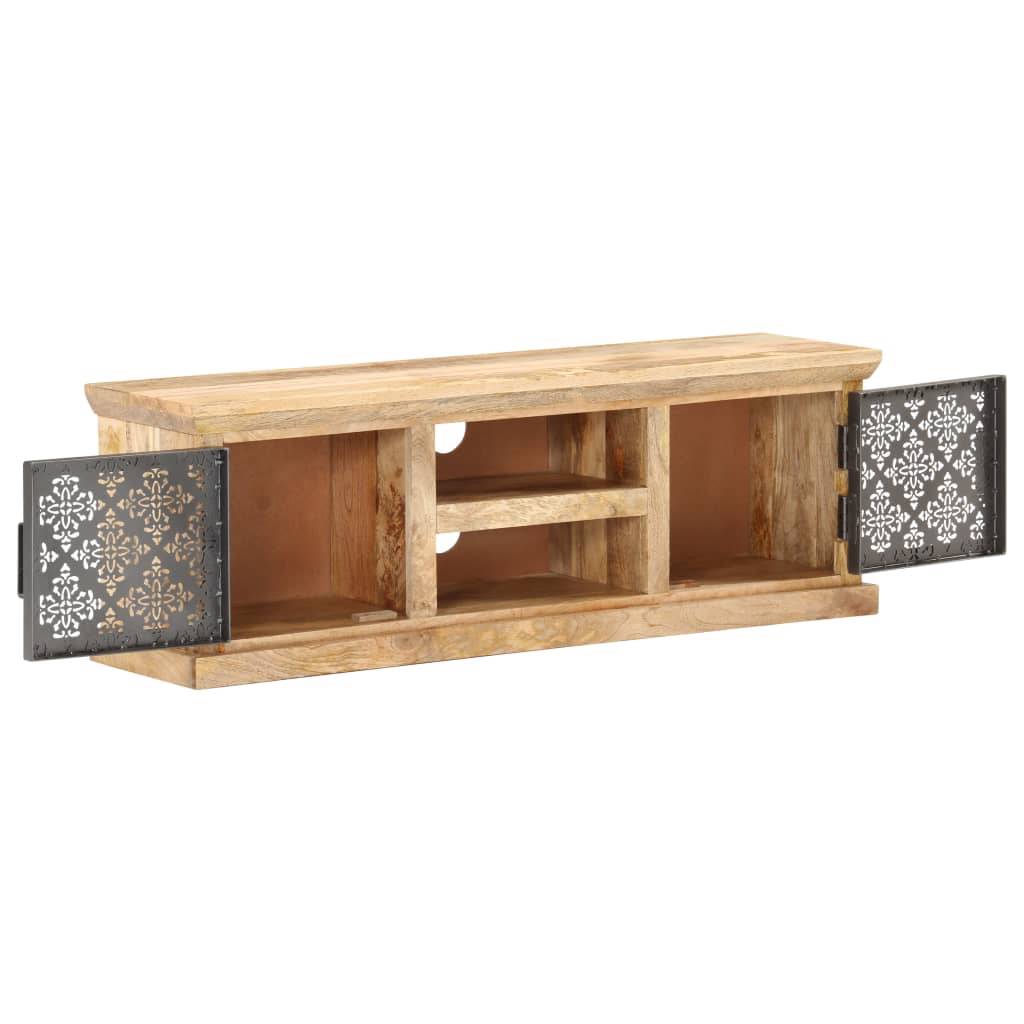 vidaXL TV-Schrank mit Stahltüren 120x30x40 cm Mango Massivholz