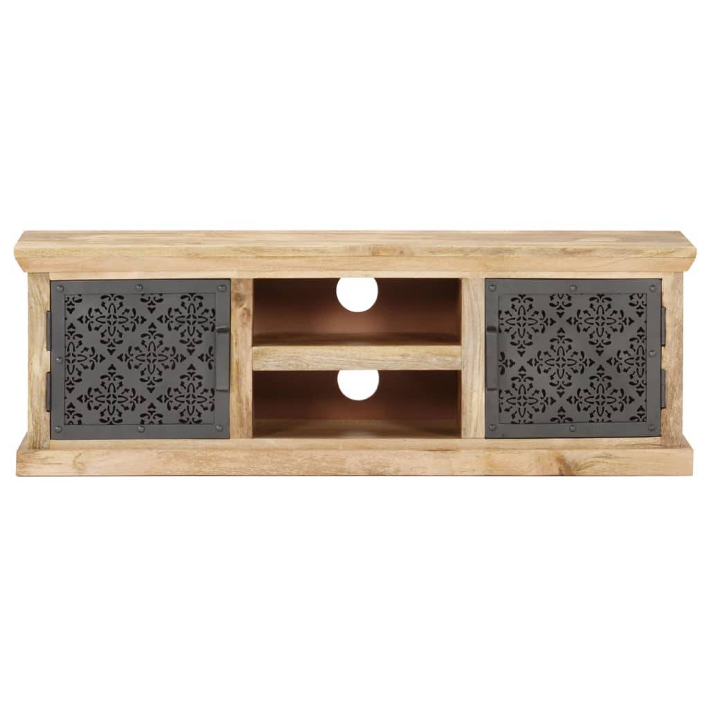 vidaXL TV-Schrank mit Stahltüren 120x30x40 cm Mango Massivholz