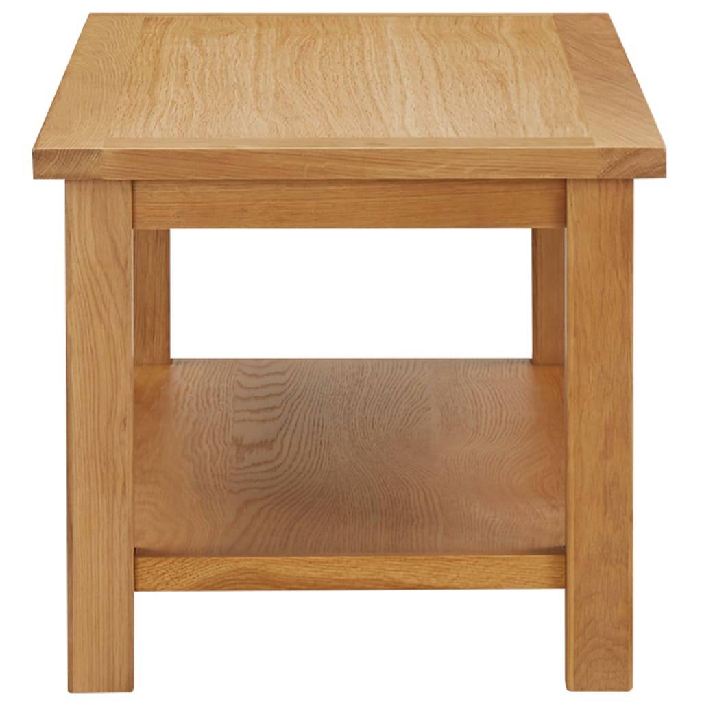 vidaXL Couchtisch 90 x 45 x 40 cm Eiche Massivholz