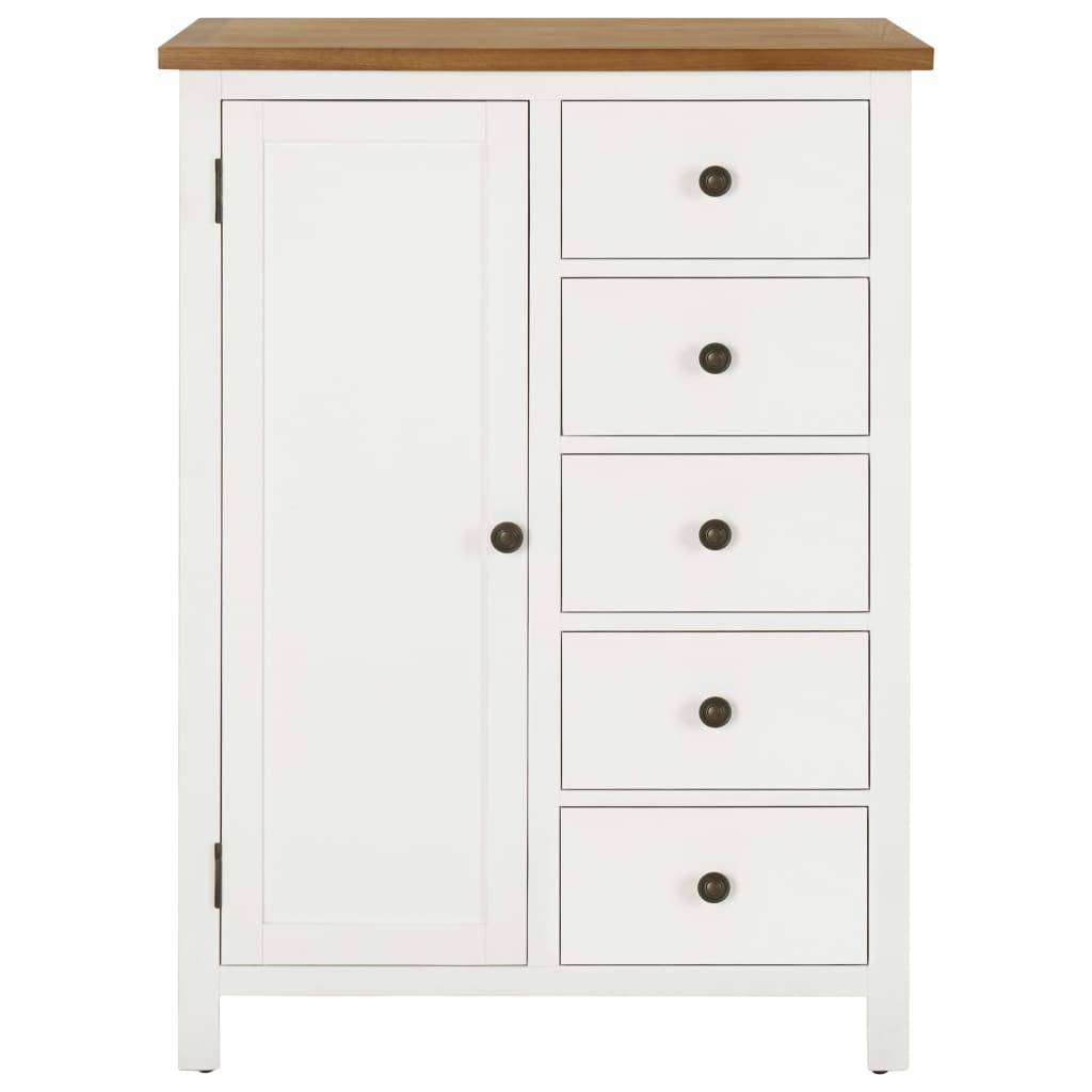 vidaXL Kleiderschrank 76x52x105 cm Eiche Massivholz