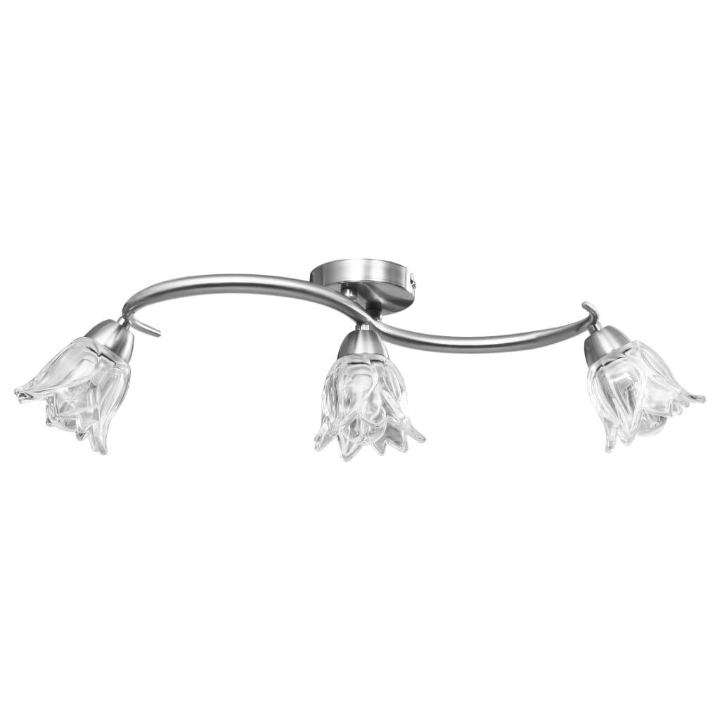 vidaXL Deckenleuchte mit Glasschirmen für 3 E14 Glühlampen