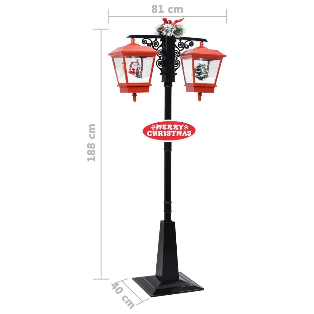 vidaXL Weihnachts-Straßenlampe mit Weihnachtsmann 81 x 40 x 188 cm PVC