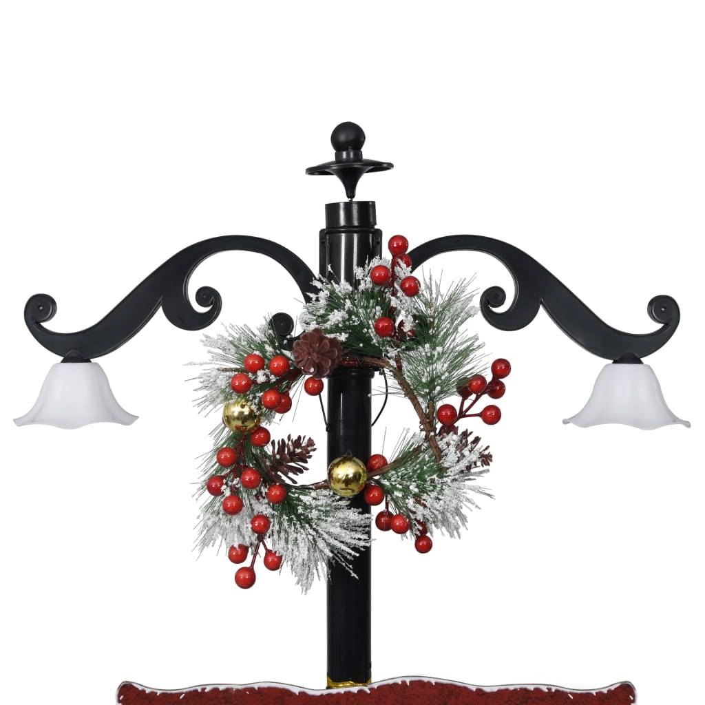 vidaXL Weihnachtsbaum mit Schnee und Schirm-Fuß Blau 170 cm PVC