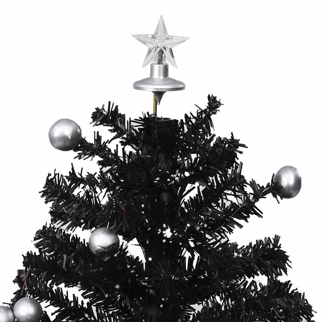 vidaXL Schneiender Weihnachtsbaum mit Schirmfuß Schwarz 75 cm PVC