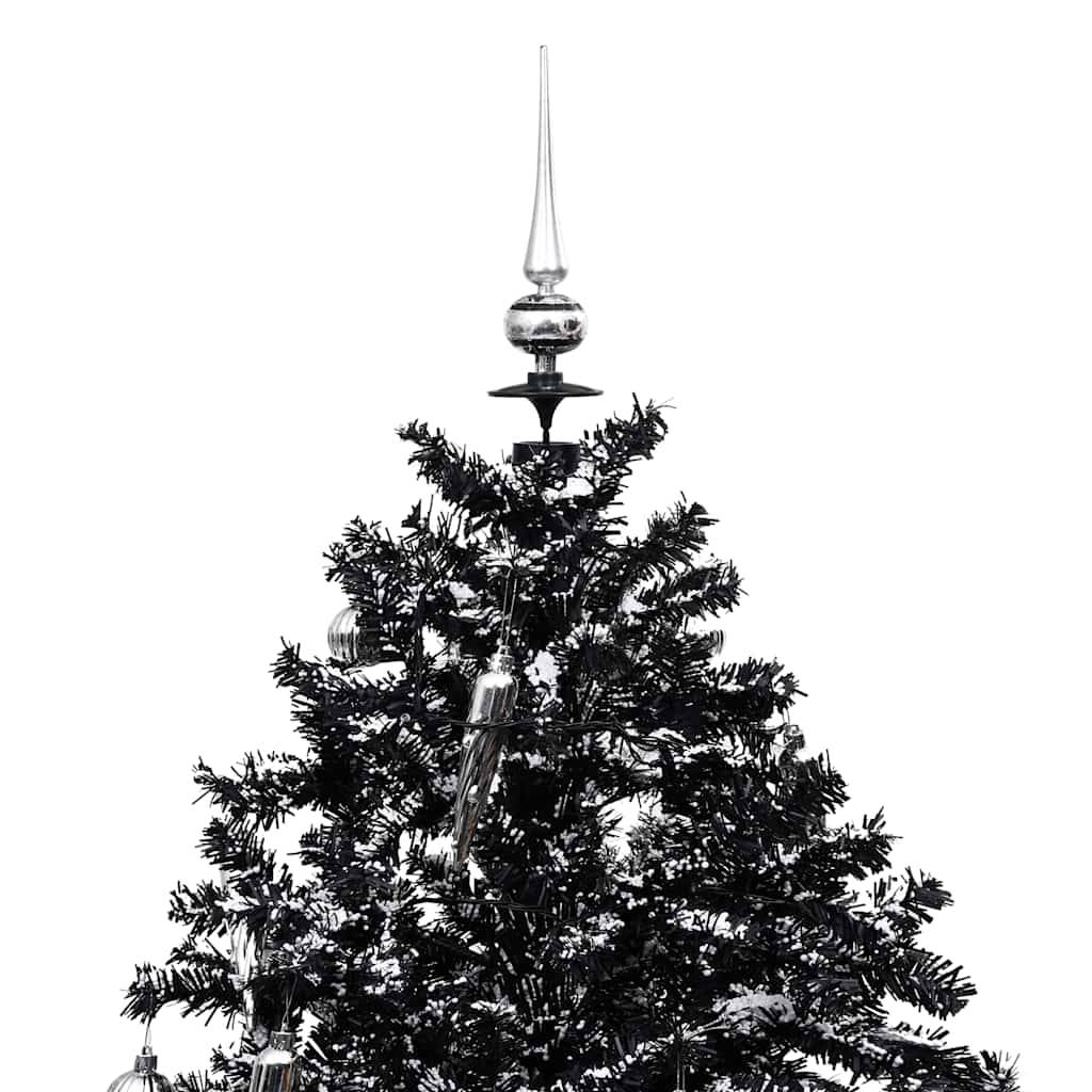 vidaXL Schneiender Weihnachtsbaum mit Schirmfuß Schwarz 170 cm PVC