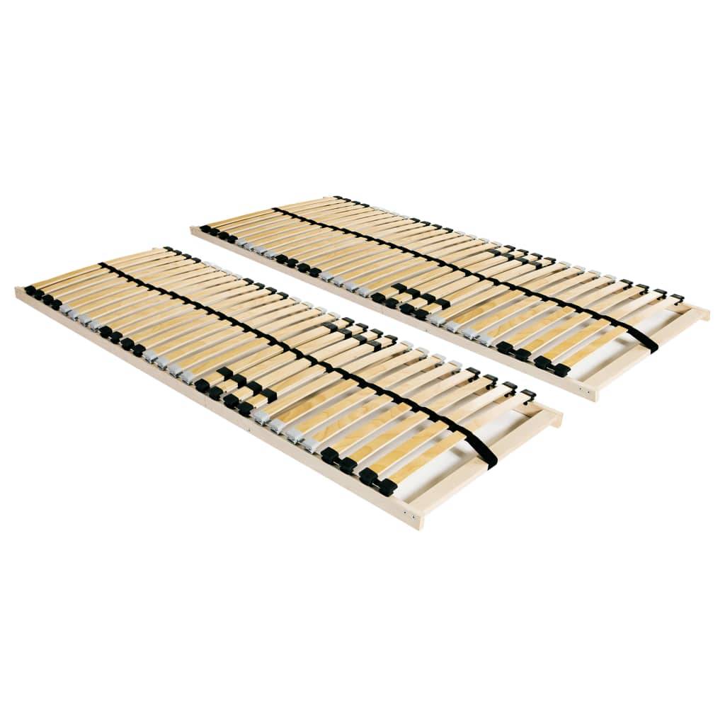 vidaXL Lattenroste 2 Stk. mit 28 Latten 7 Zonen 80x200 cm