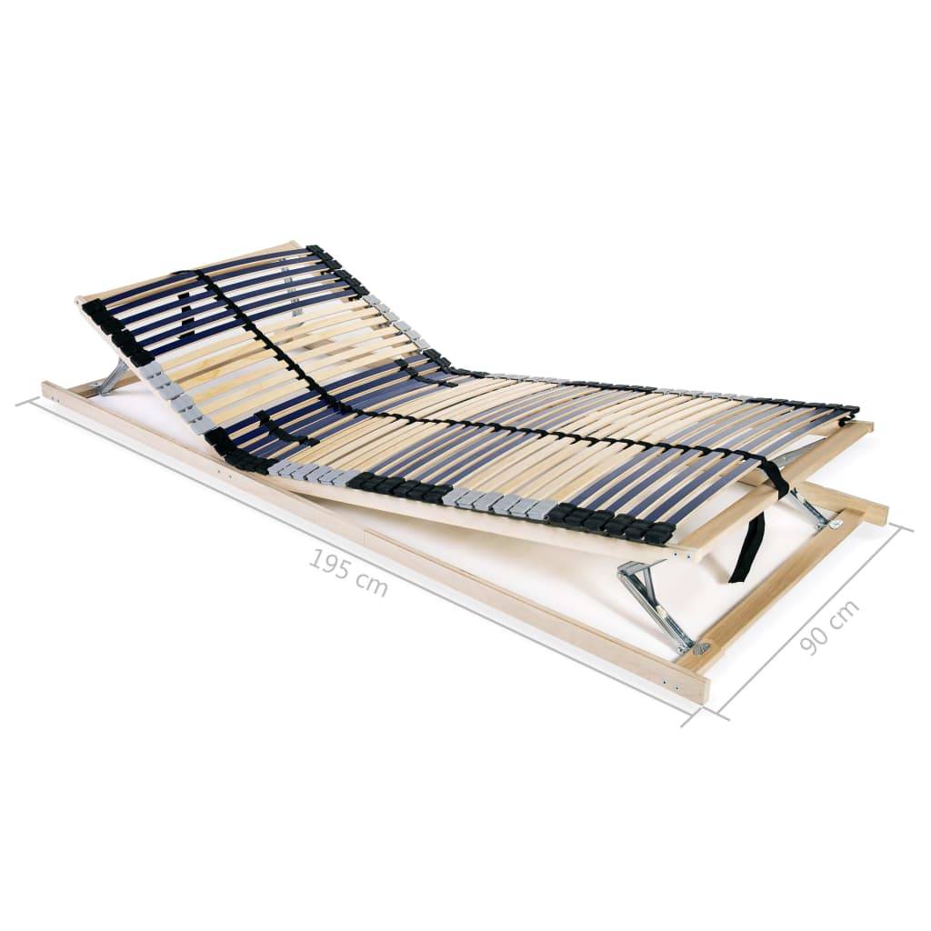 vidaXL Lattenroste 2 Stk. mit 42 Latten 7 Zonen 90x200 cm