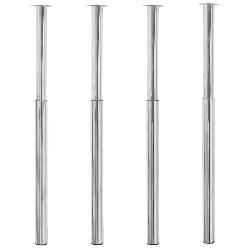 vidaXL Teleskopische Tischbeine 4 Stk. Chrom 710 - 1100 mm
