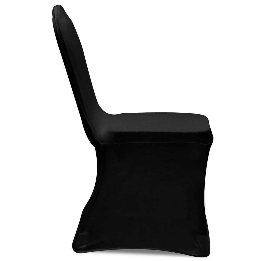 vidaXL Stretch-Stuhlhussen Schwarz 18 Stk.