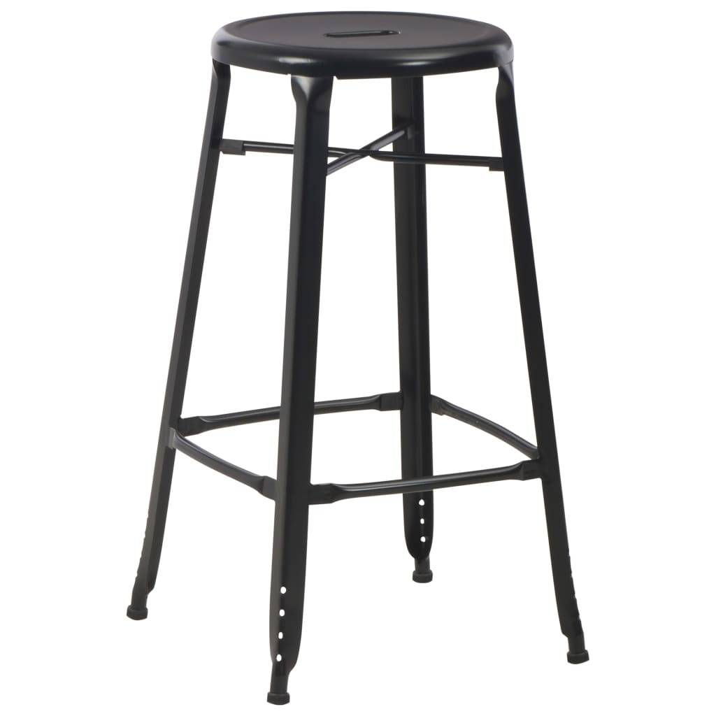 vidaXL Barhocker 4 Stk. Schwarz Stahl