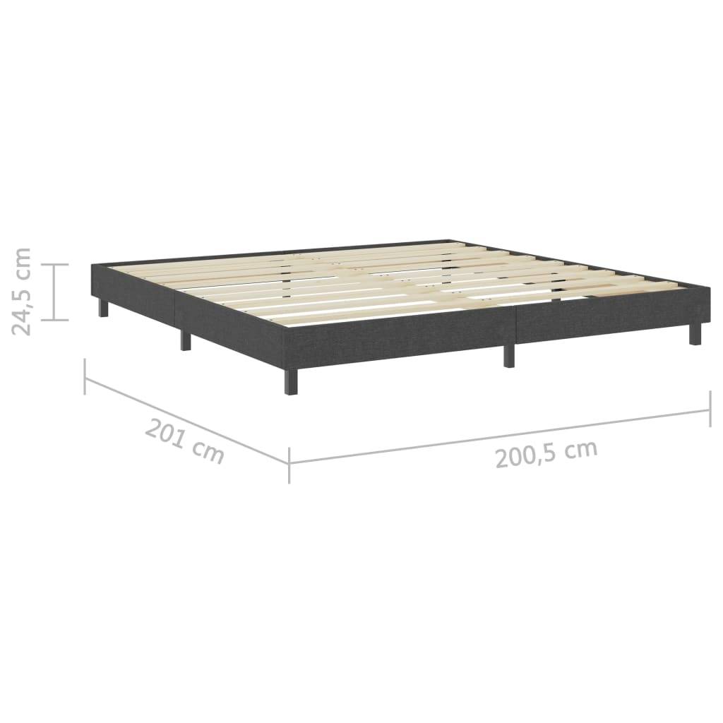 vidaXL Boxspringbett Dunkelgrau Stoff 200x200 cm