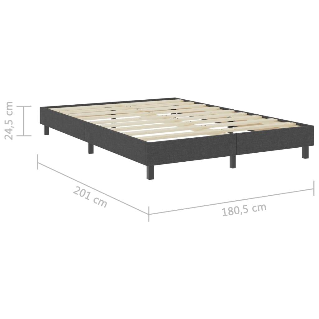 vidaXL Boxspringbett Dunkelgrau Stoff 180x200 cm