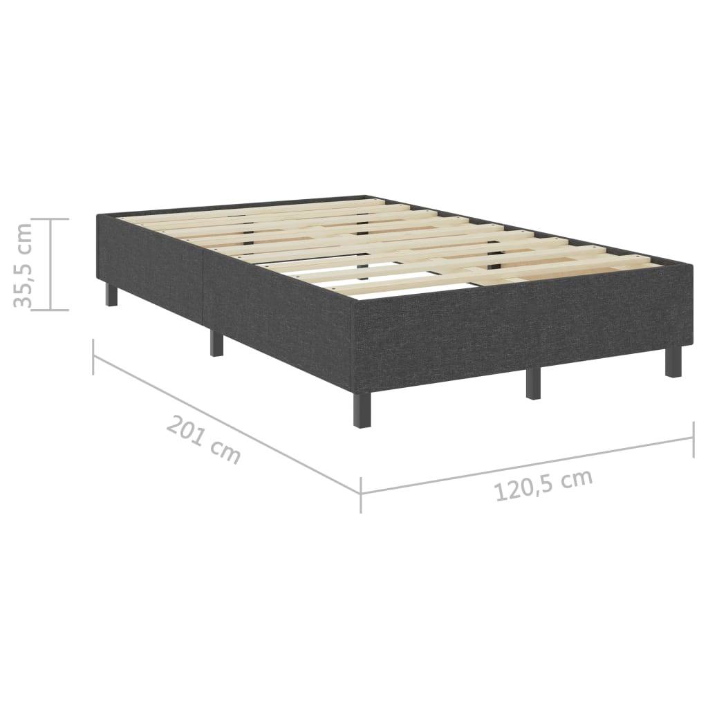 vidaXL Boxspringbett Dunkelgrau Stoff 120x200 cm