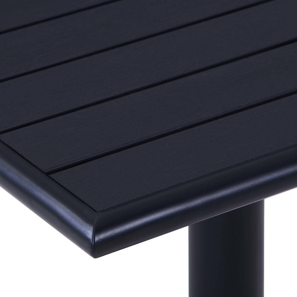 vidaXL Gartentisch Schwarz 60x60x75 cm