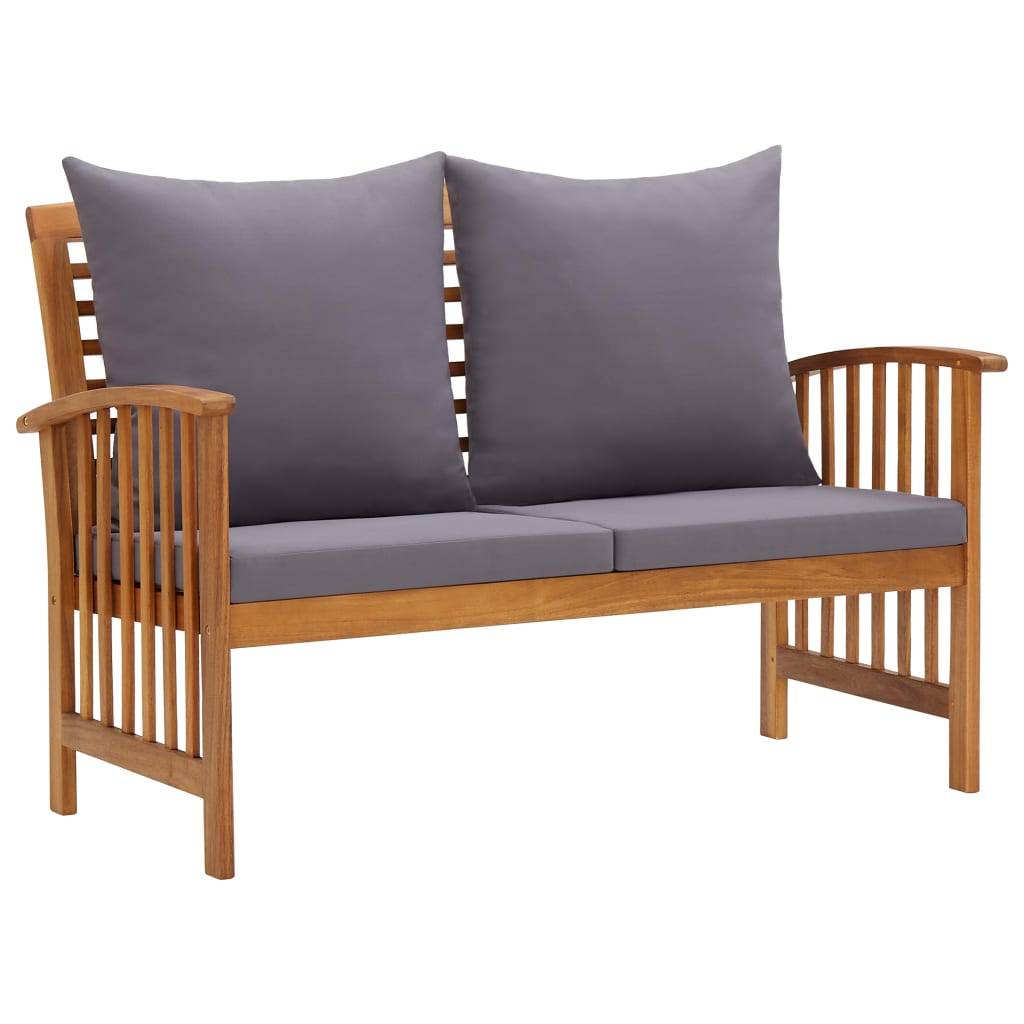 vidaXL 3-tlg. Garten-Lounge-Set mit Auflagen Massivholz Akazie