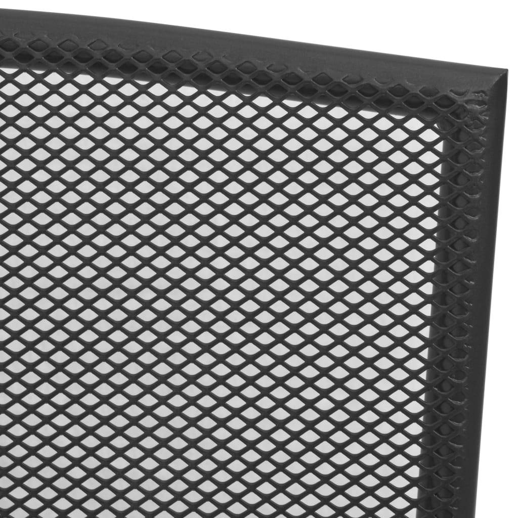 vidaXL Gartenstühle 4 Stk. Mesh-Design Anthrazit Stahl