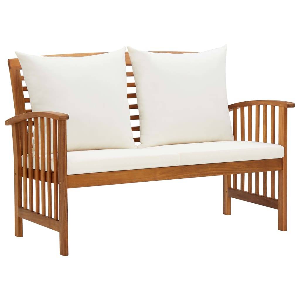 vidaXL 4-tlg. Garten-Lounge-Set mit Auflagen Massivholz Akazie