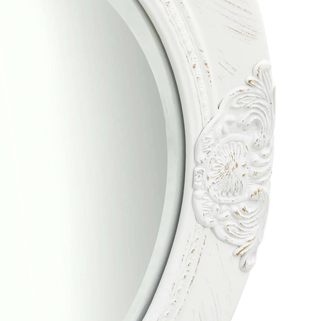 vidaXL Wandspiegel im Barock-Stil 50 cm Weiß
