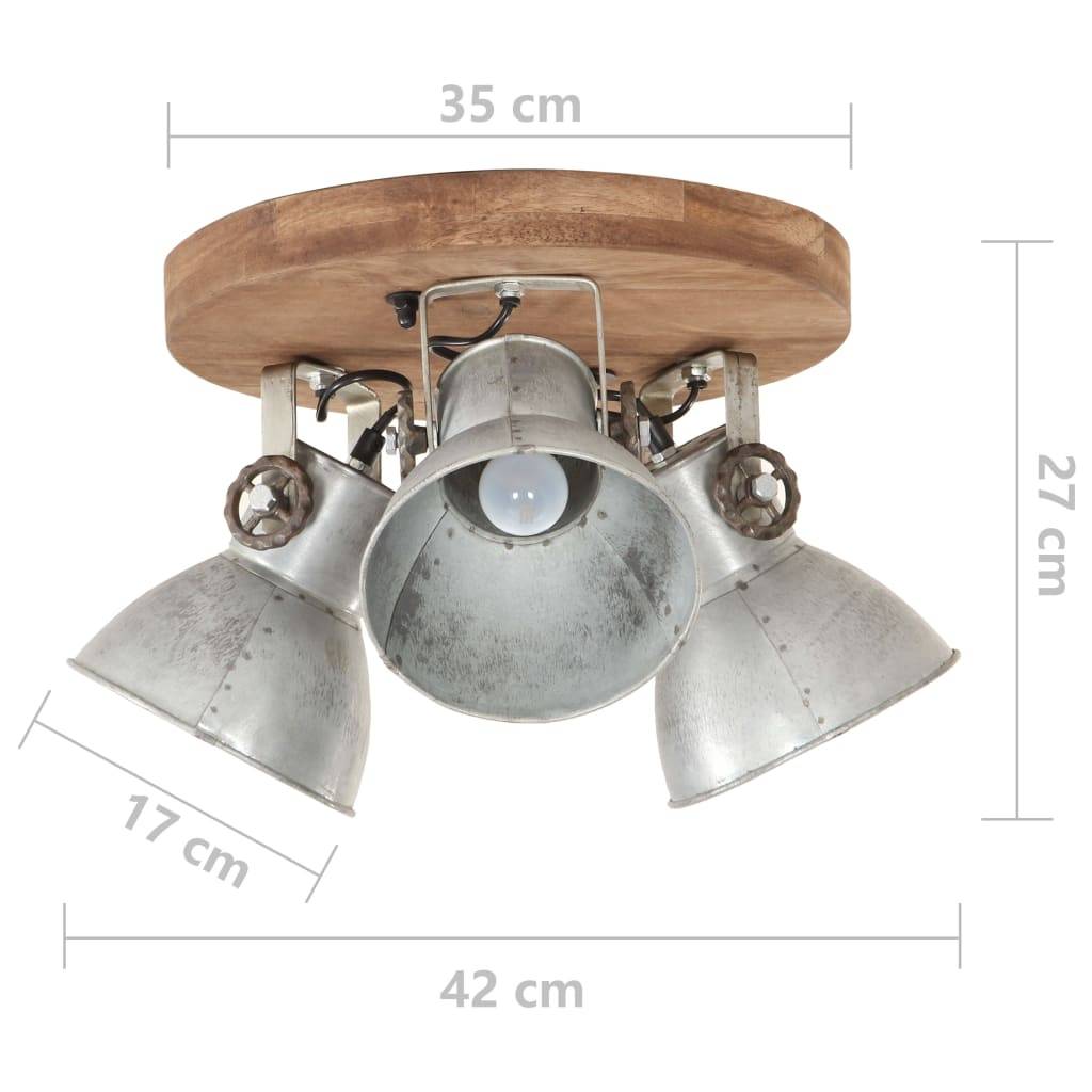 vidaXL Deckenlampe Industriestil 25 W Silbern 42x27 cm E27