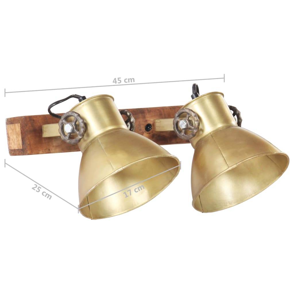 vidaXL Wandlampe Industriestil Messing 45x25 cm E27