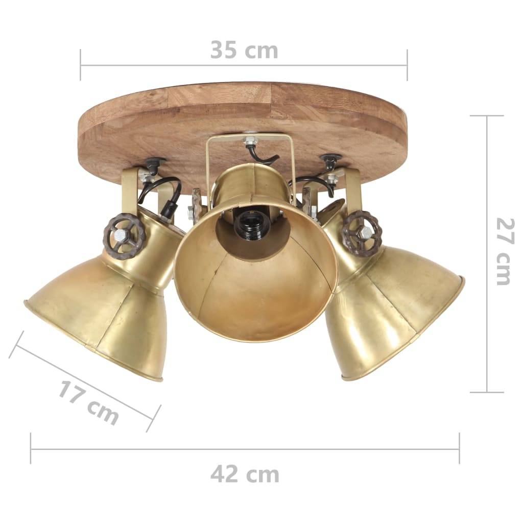 vidaXL Deckenlampe Industriestil 25 W Messing 42x27 cm E27