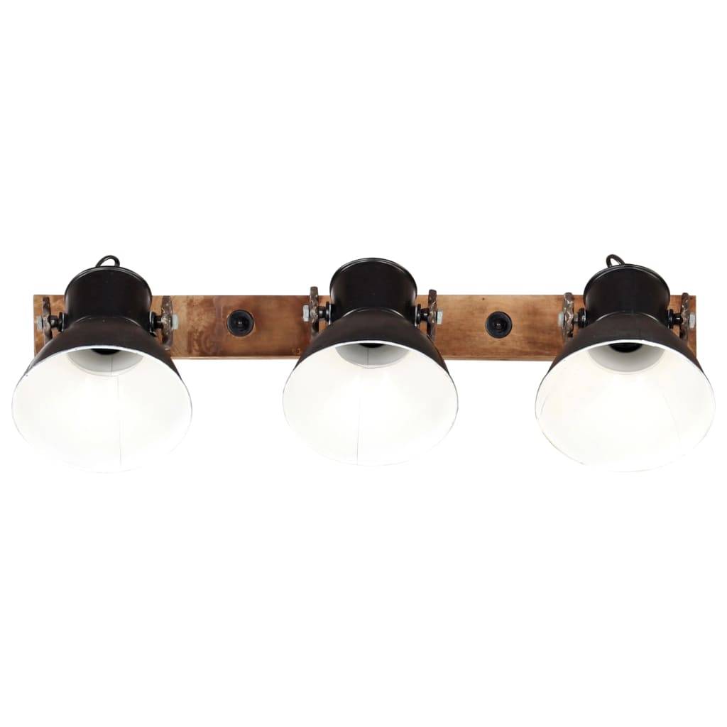 vidaXL Wandlampe Industriestil Schwarz 65x25 cm E27