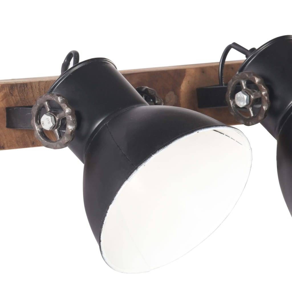 vidaXL Wandlampe Industriestil Schwarz 65x25 cm E27