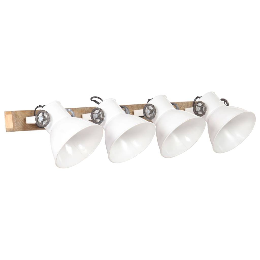 vidaXL Wandlampe Industriestil Weiß 90x25 cm E27